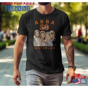 50Th Eurovison Anniversary Abba Tee Waterloo Tshirt Classic Music Shirt